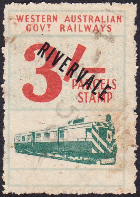 Western Australia Railway Parcels Stamps Rivervale